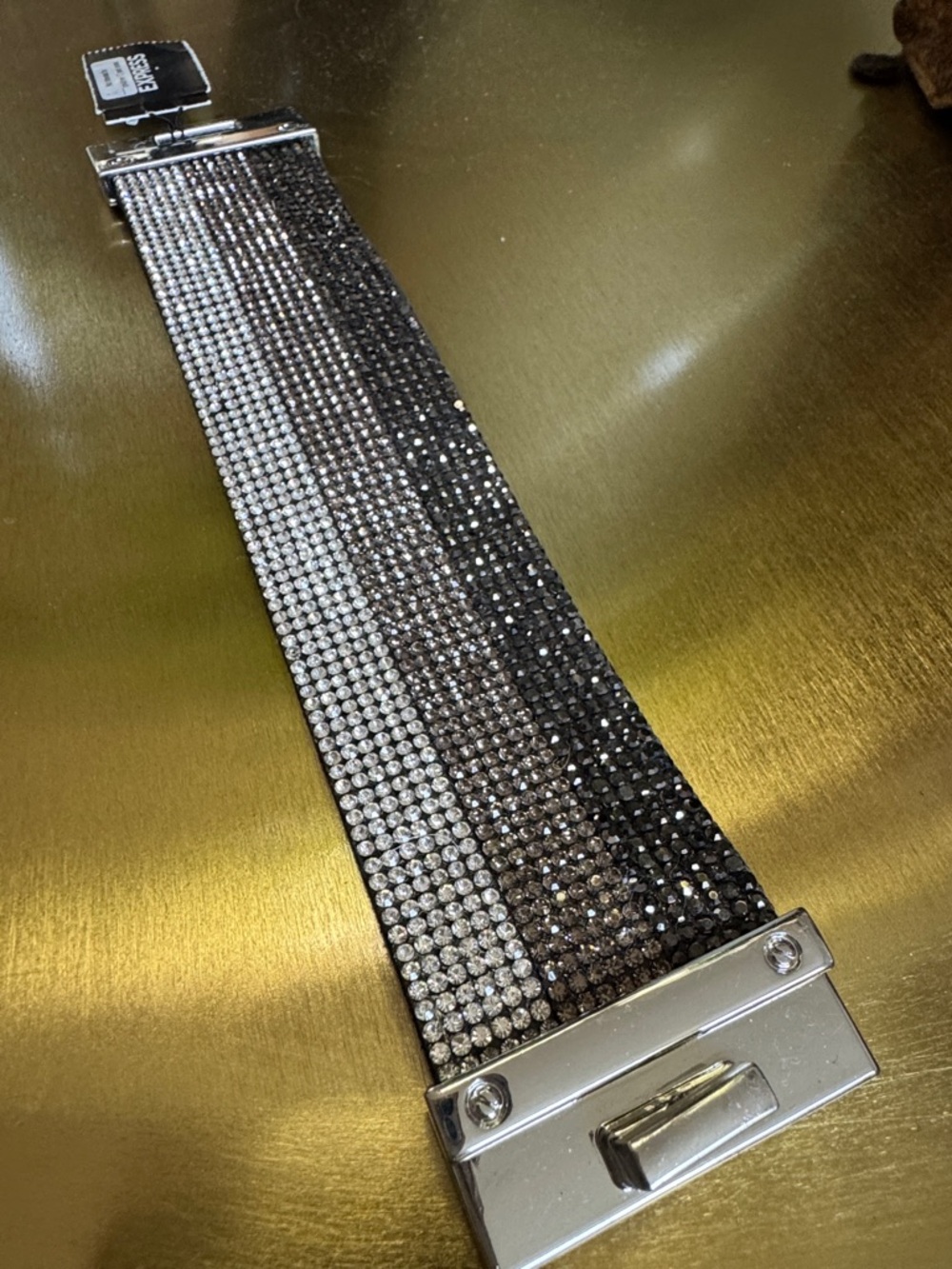 Express Rhinestone  bracelet - Silver & Gunmetal - Picture 4 of 6
